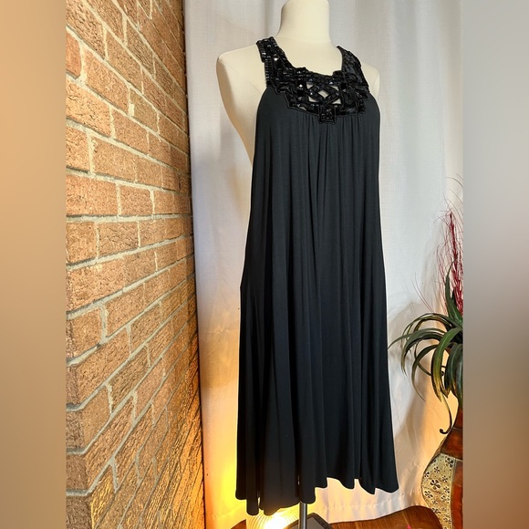 Boston Proper NWT black embellished swing dress - 12 - Picture 2 of 12